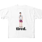 tired.のおつかれ友人くんA by tired. All-Over Print T-Shirt