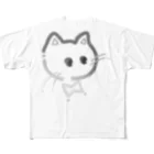 O yo fu kuのキャティキャット フルグラフィックTシャツ