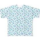 Julia_Madokaのブルーコル・パターン フルグラフィックTシャツ