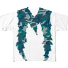 MKO DESIGNのBlue-logo All-Over Print T-Shirt