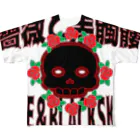 Ａ’ｚｗｏｒｋＳの薔薇と髑髏(両面プリント) フルグラフィックTシャツ