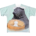 いきもの大好き！ほほえみフレンズのアザラシの温泉タイム All-Over Print T-Shirt