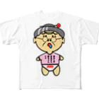 オリジナルデザインTシャツ　SMOKIN'のばあさん赤ちゃん フルグラフィックTシャツ