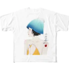 喜田なつみの令和美人画 All-Over Print T-Shirt