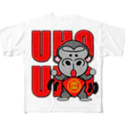オリジナルデザインTシャツ　SMOKIN'のUHOUHOゴリッキー(腹かけバージョン) フルグラフィックTシャツ