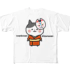 もちぱっちのきつねにゃんこさん All-Over Print T-Shirt