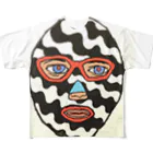 ▲i◎(aimal)のストライプマスクマン フルグラフィックTシャツ