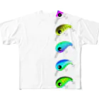 幸谷の   釣りルアーカラフル All-Over Print T-Shirt