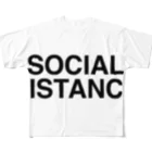 TOKYO LOGOSHOP 東京ロゴショップのSOCIAL DISTANCE-ソーシャルディスタンス- フルグラフィックTシャツ