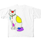 アソマサヤの背筋良い猫 All-Over Print T-Shirt