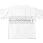 Suzuki_0924の心電図Tシャツ  〜始まりと終わり〜 All-Over Print T-Shirt