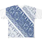 ヒシコギントのcogin+T No.011 手刺しこぎん刺し All-Over Print T-Shirt