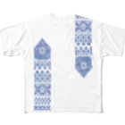 ヒシコギントのcogin+T No.001 手刺しこぎん刺し All-Over Print T-Shirt