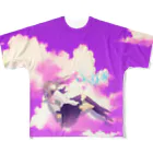 浮遊中の浮いちゃうフルグラフィック All-Over Print T-Shirt