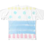 kanacci.iの夏の海 フルグラフィックTシャツ