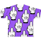 Living dead monkey bombのLife is****[midnightpurple All-Over Print T-Shirt