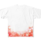 サワネチヒロのショップの桜舞う All-Over Print T-Shirt