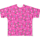 パラソルネットのメイド服のフルグラTシャツーピンク All-Over Print T-Shirt