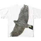 Coshi-Mild-Wildの🪶猛禽類　ツミ　🦅 だぞっ‼️ フルグラフィックTシャツ