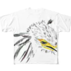 上手に出来たの綺麗に描けた鳥 フルグラフィックTシャツ