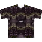 【ホラー専門店】ジルショップのゴシックルーム(紫) フルグラフィックTシャツ