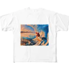 waveのサーフィン 728 フルグラフィックTシャツ