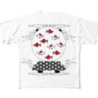 Amiの風車金魚 フルグラフィックTシャツ
