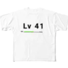 歯車デザインのレベル41 レベルアップ 経験値バー All-Over Print T-Shirt