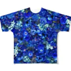 WINDOWの青はなはな All-Over Print T-Shirt