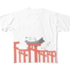 Amiの狐の手毬唄-鳥居- フルグラフィックTシャツ