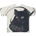 スケキヨ🐾の黒猫のジジくん　シリーズ1 フルグラフィックTシャツ