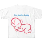 Macaroniのまだまだ赤ちゃん👶🏻🍼 フルグラフィックTシャツ