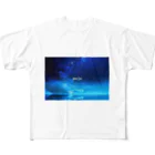 【ホラー専門店】ジルショップの絵画風の幻想的な星空(横長) フルグラフィックTシャツ