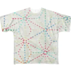 Danke Shoot Coffeeの麻の葉刺し子 All-Over Print T-Shirt