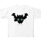 amemugi（あめむぎ）の悪魔みたいな猫 フルグラフィックTシャツ