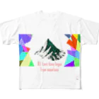 モロヘイ屋のAll lives have begun from mountains フルグラフィックTシャツ