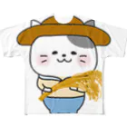 もちぱっちの農業猫さん All-Over Print T-Shirt