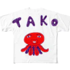 NIKORASU GOのタコ フルグラフィックTシャツ