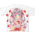 小鳥の食事のいちご All-Over Print T-Shirt