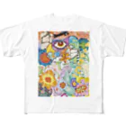 天才アートKYOTOの髙橋美佳「地獄の接吻」 All-Over Print T-Shirt