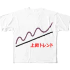 musclerのローソク足(上昇) フルグラフィックTシャツ