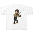 Utaasakoのバイオリンと少年 フルグラフィックTシャツ