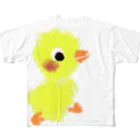 🤍一ノ瀬 彩 🐇⸒⸒ suzuri支店🤍の甘えんぼヒヨコ【ゆめかわアニマル】 フルグラフィックTシャツ