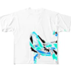 あじさいの鯨 All-Over Print T-Shirt