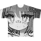 あくむ病院のねこ男子　フルグラモノクロ All-Over Print T-Shirt