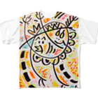 coppepan_brothersのひよこ君と雛祭り中のゆで卵chanの、わっしょい祭り All-Over Print T-Shirt