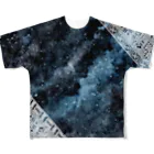 ヒシコギントのこぎん刺し No.11 裏表A 「雲漢」フルグラフィック All-Over Print T-Shirt