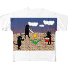 高田万十の虹色の砂 フルグラフィックTシャツ