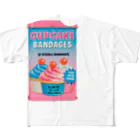 80’s colorful dreamのcupcake Band Aid❤️ フルグラフィックTシャツ