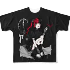 ✟ 魔法少女親衛隊 ✟の✟ 聖惡ちゃん生誕Tシャツ2022 ✟（BLACK） All-Over Print T-Shirt